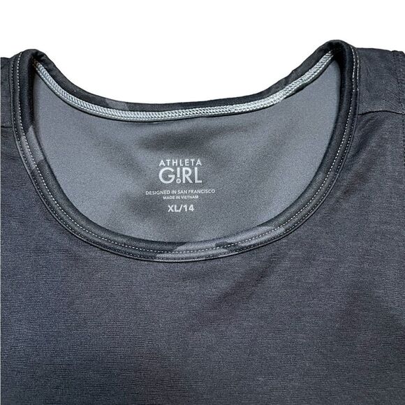 ATHLETA GIRL Tandem Tank Black Camo Size XL / Size 14 - Picture 9 of 9